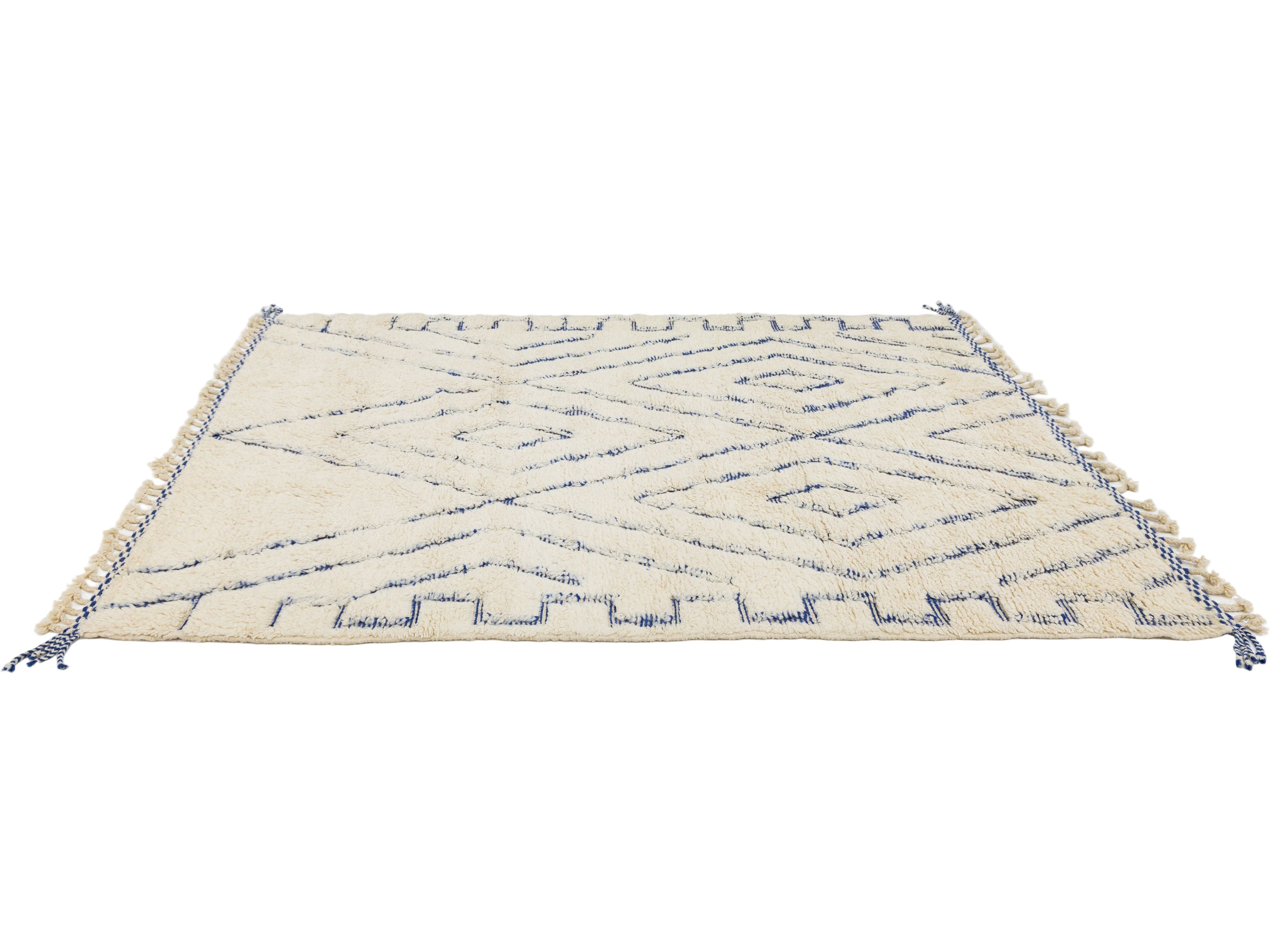 Modern Moroccan Wool Rug 7 X 10