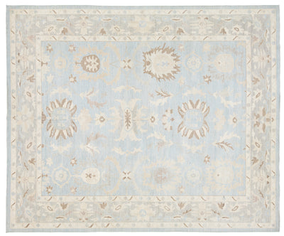 Modern Oushak Wool Rug 12 X 14
