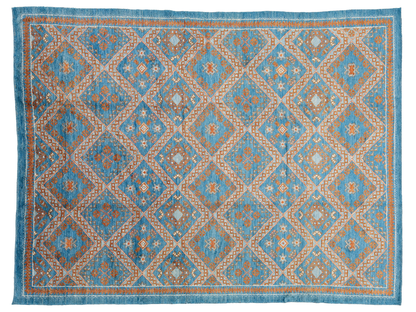 Modern Moroccan Wool Rug 10 X 13