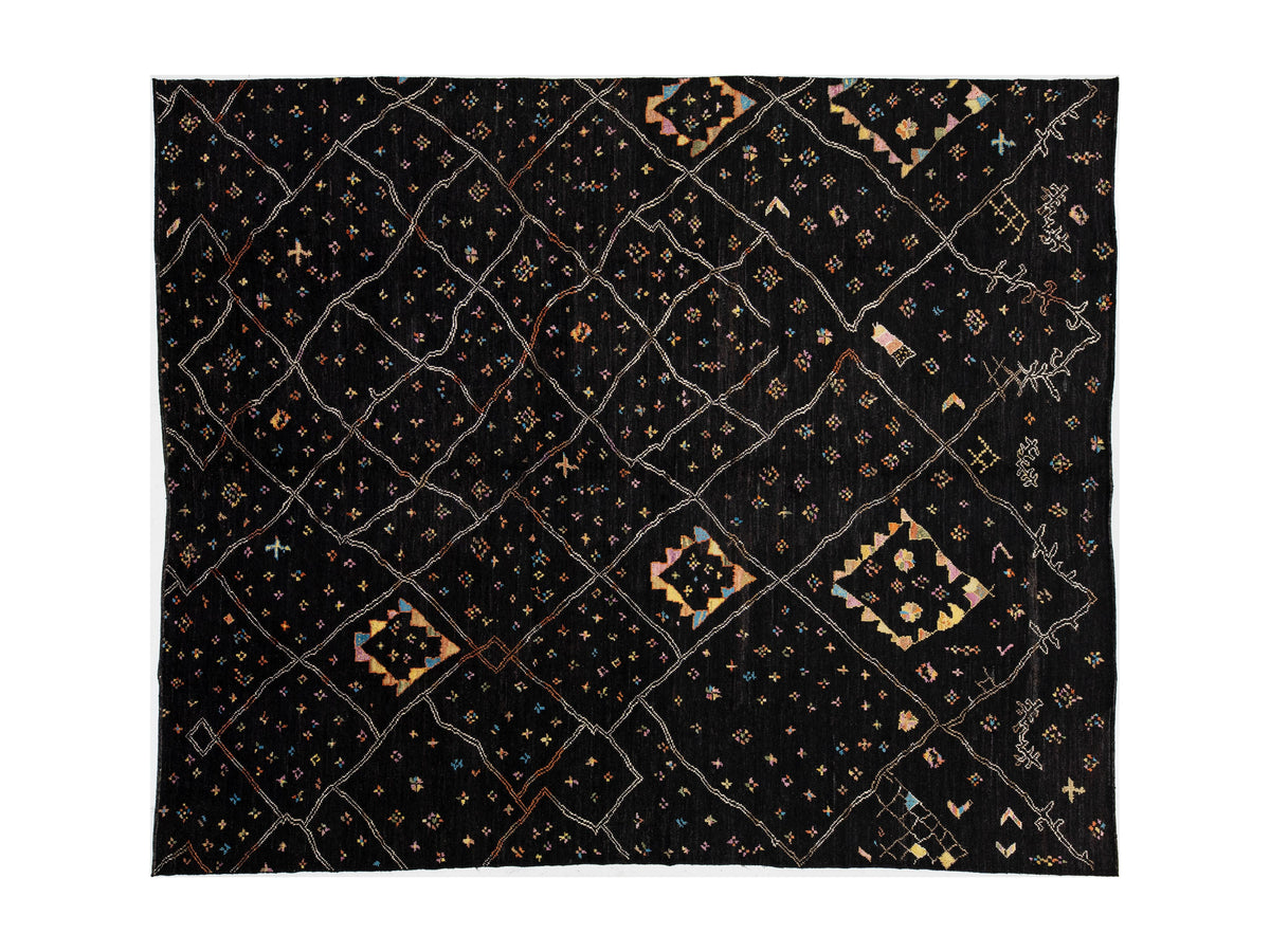 Modern Moroccan Wool Rug 12 X 15