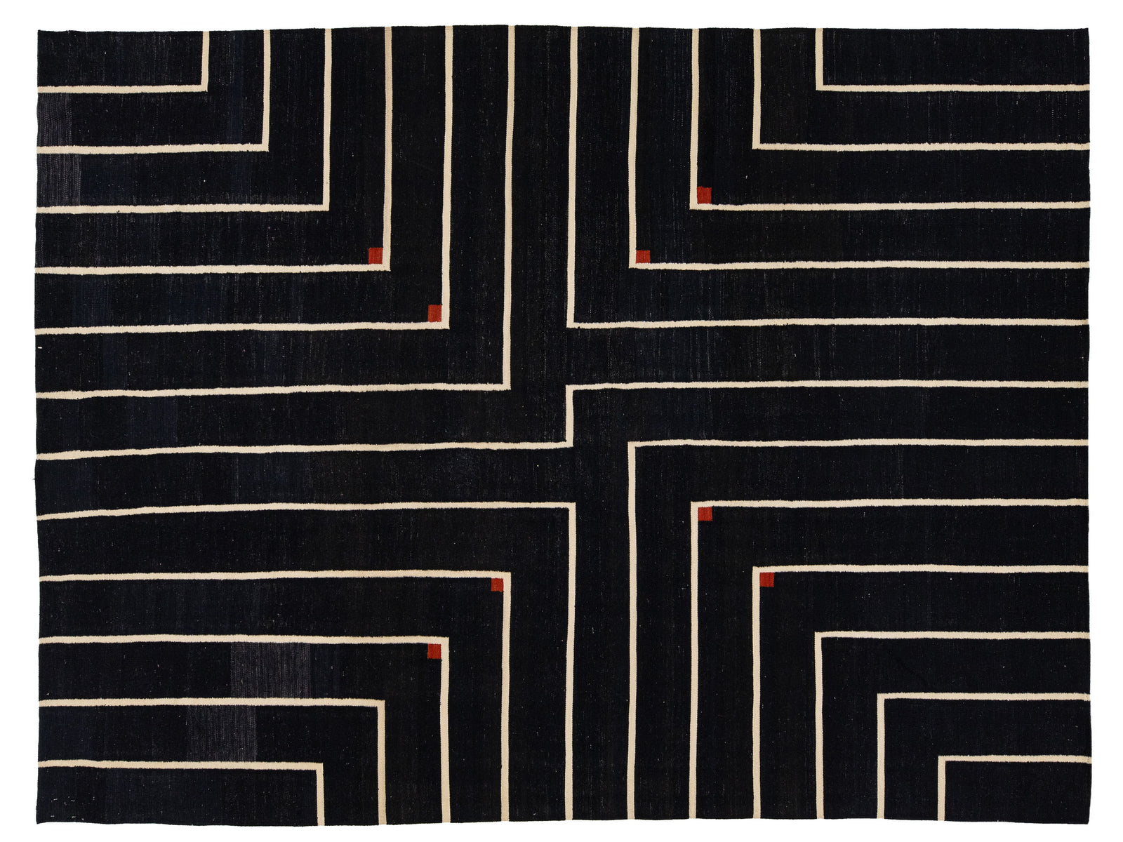 Modern Kilim Wool Rug 9 X 12