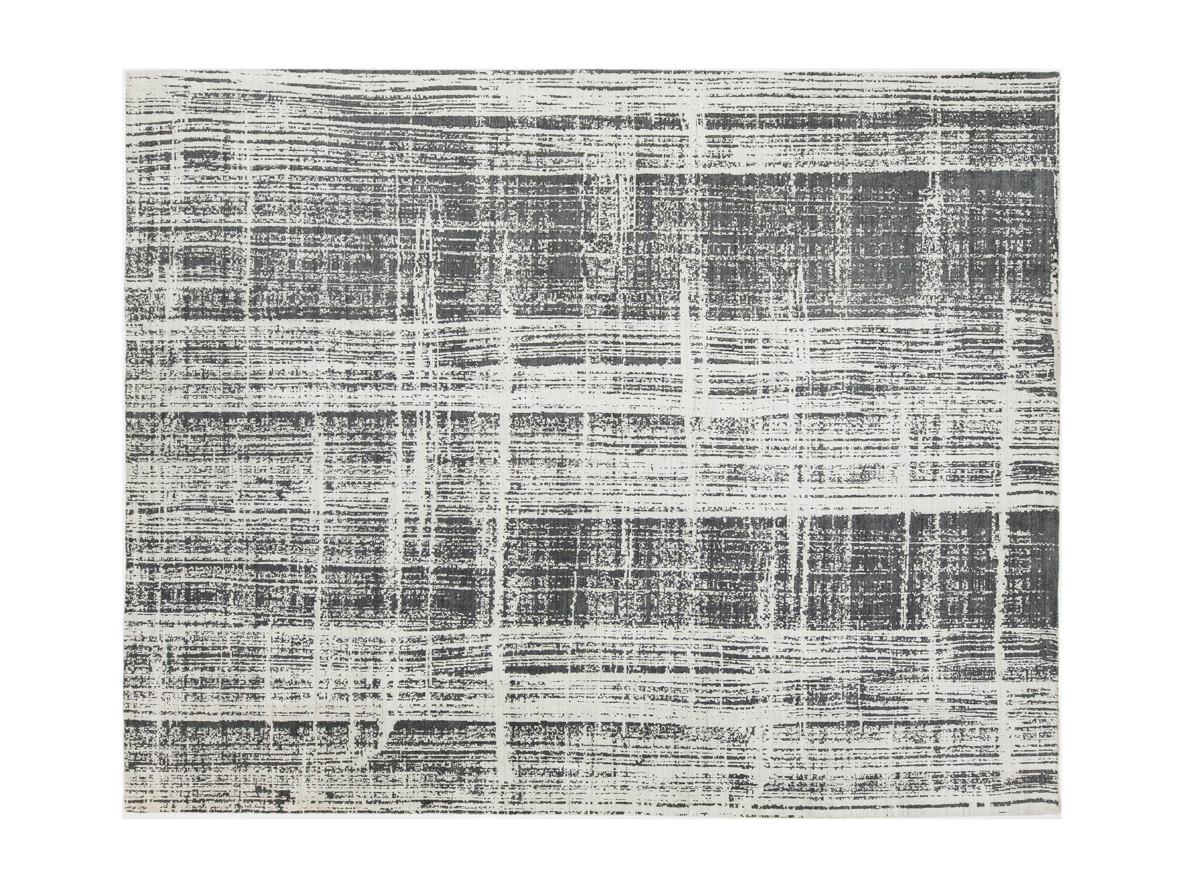 Modern Wool and Viscose Rug 12 X 15