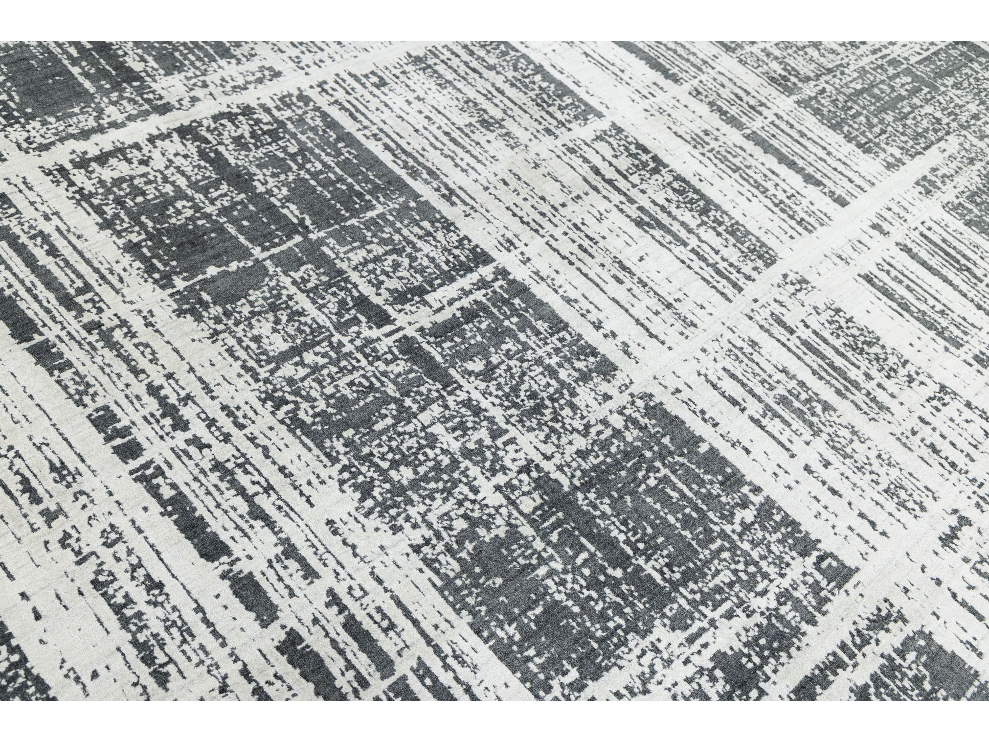 Modern Wool and Viscose Rug 12 X 15