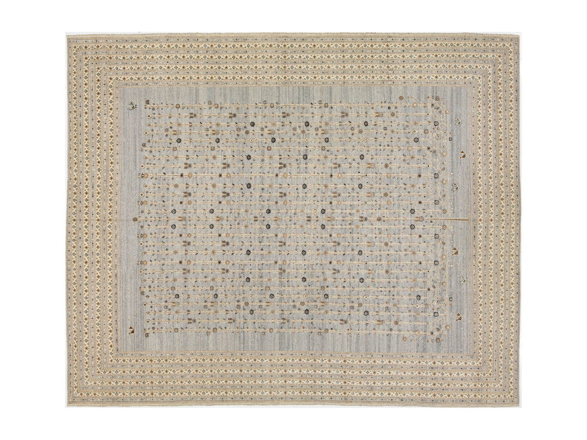 Modern Soumak Wool Rug 12 X 15
