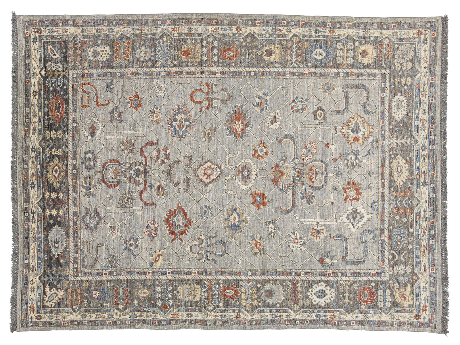 Modern Oushak Wool Rug 10 X 14