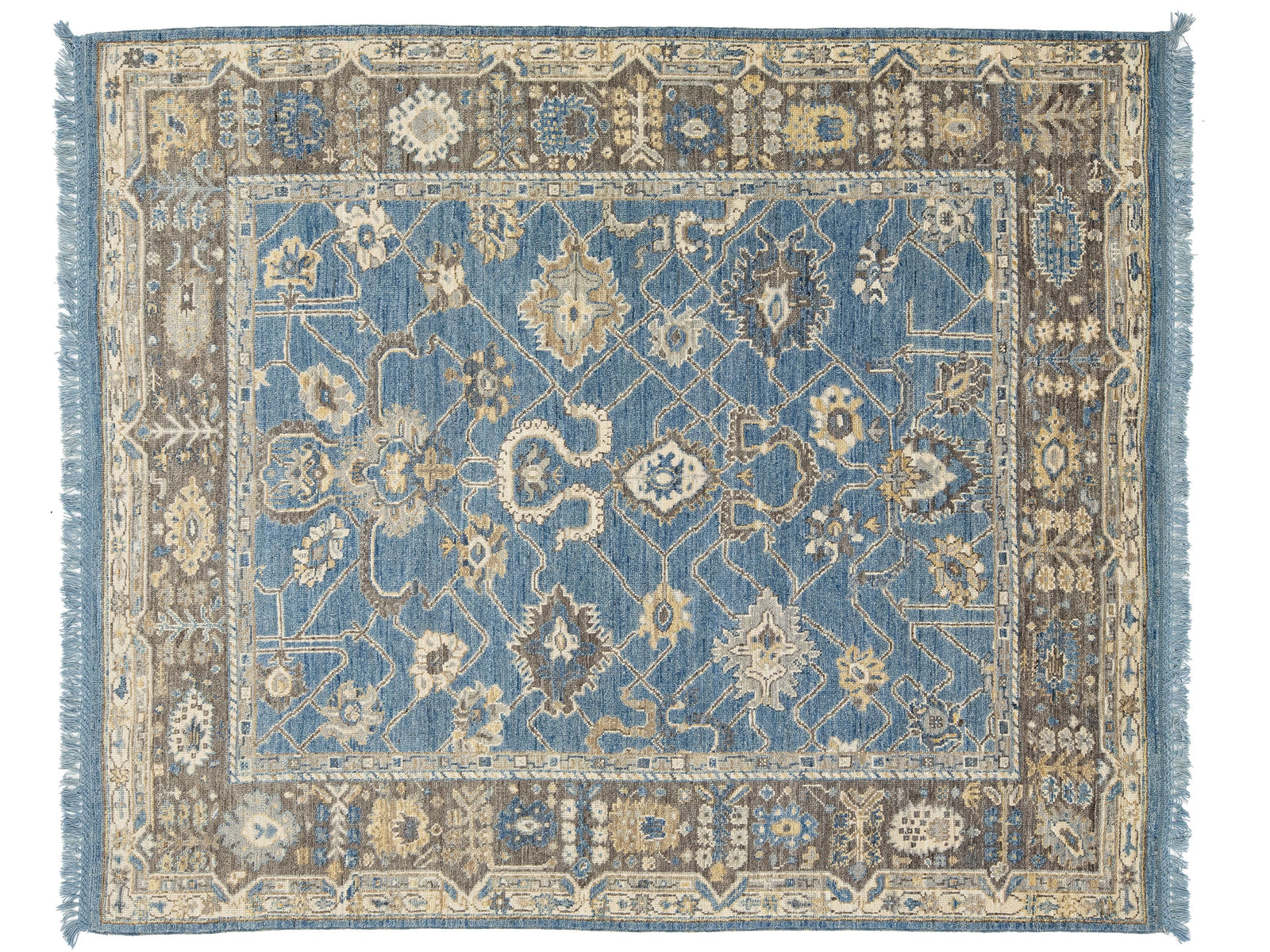Modern Oushak Wool Rug 8 X 10