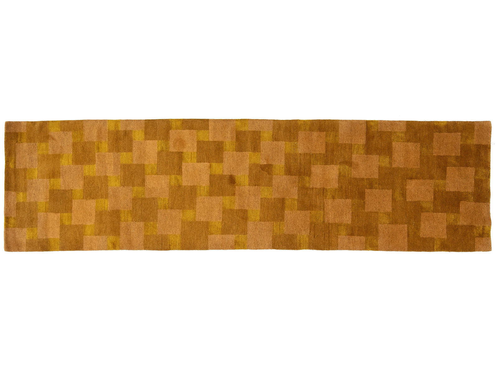 Modern Tibetan Wool and Silk Runner 3 X 11