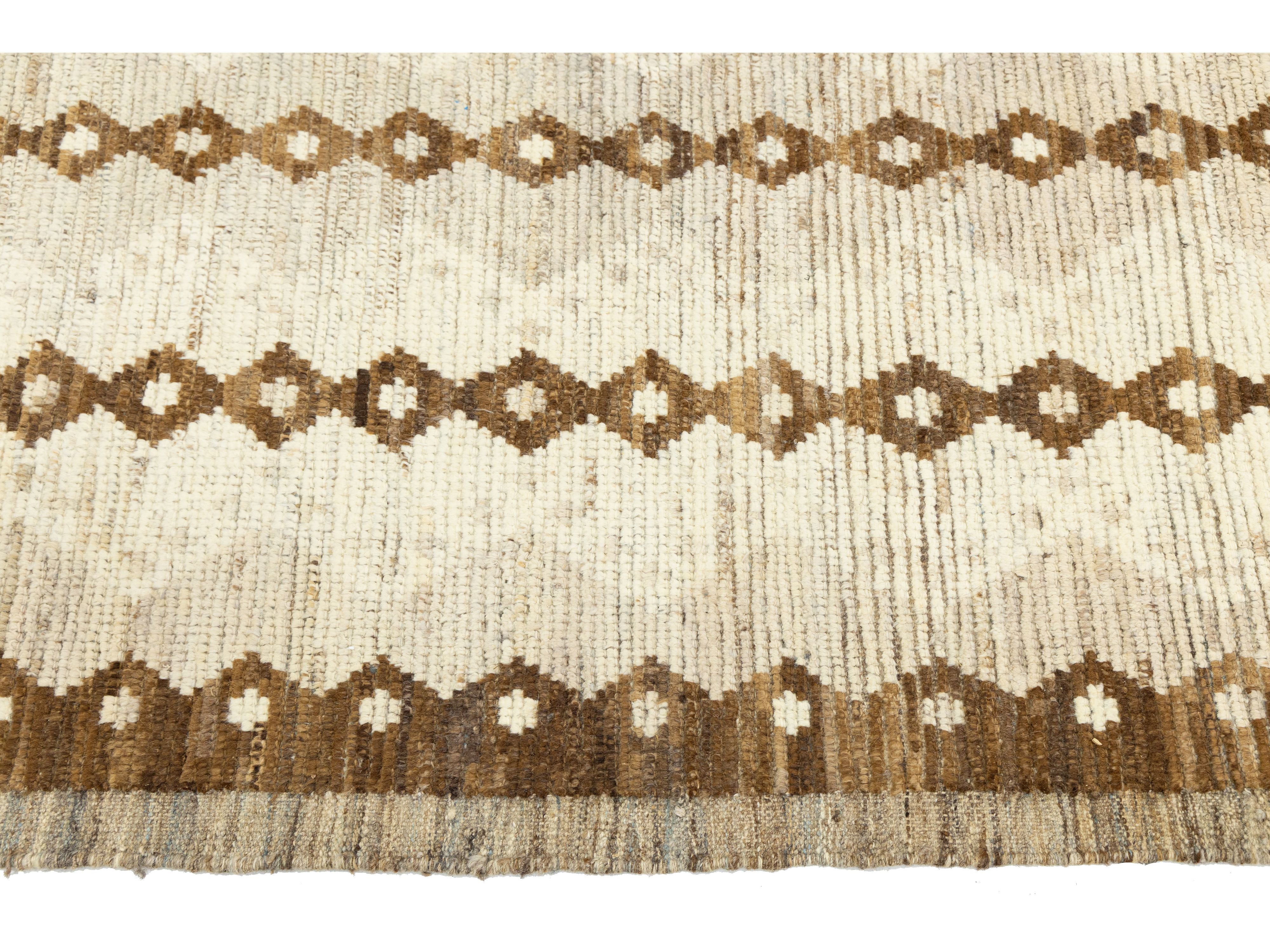 Modern Moroccan Wool Rug 10 X 13