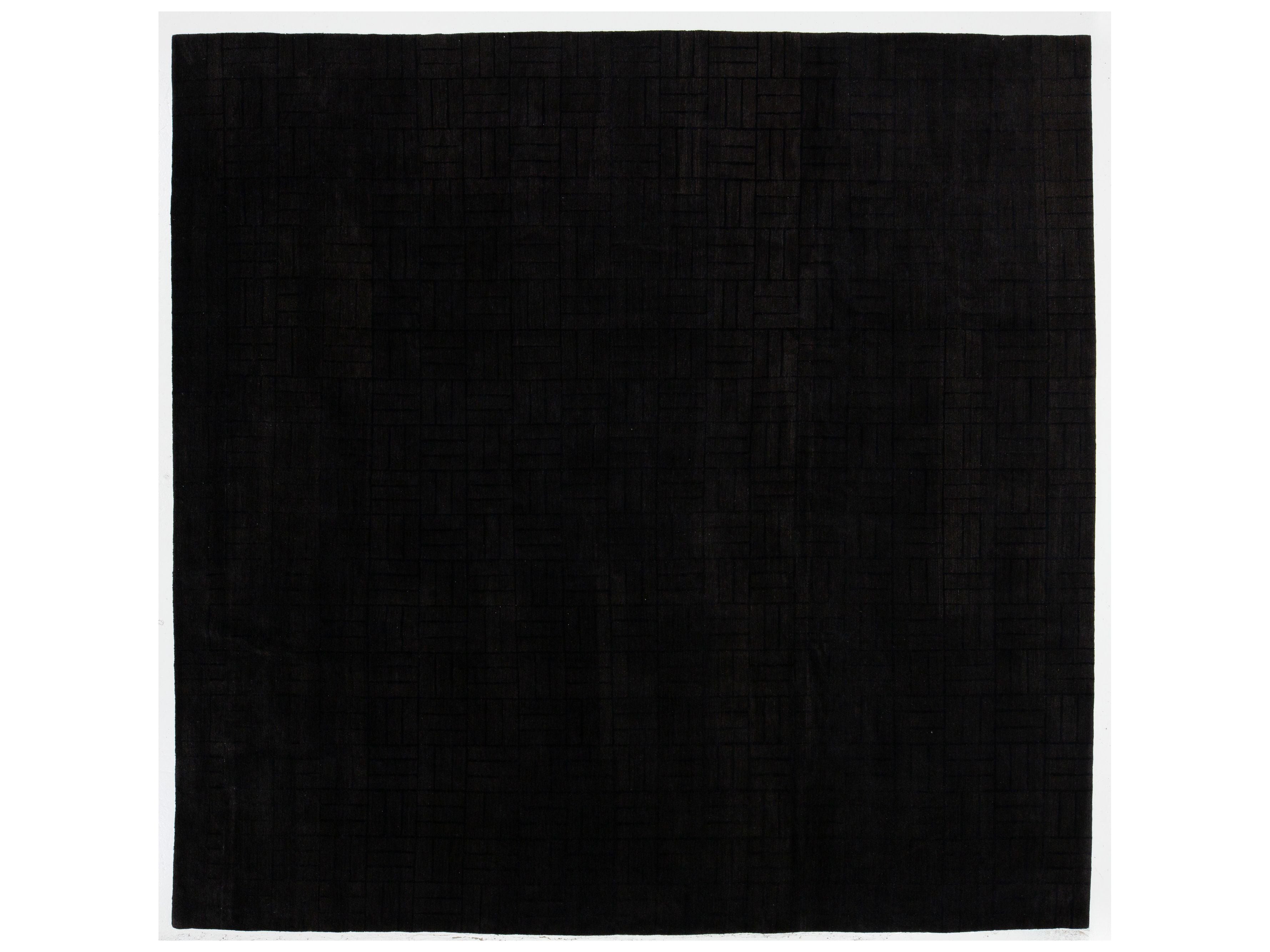 Modern Tibetan Wool and Silk Square Rug 10 X 10