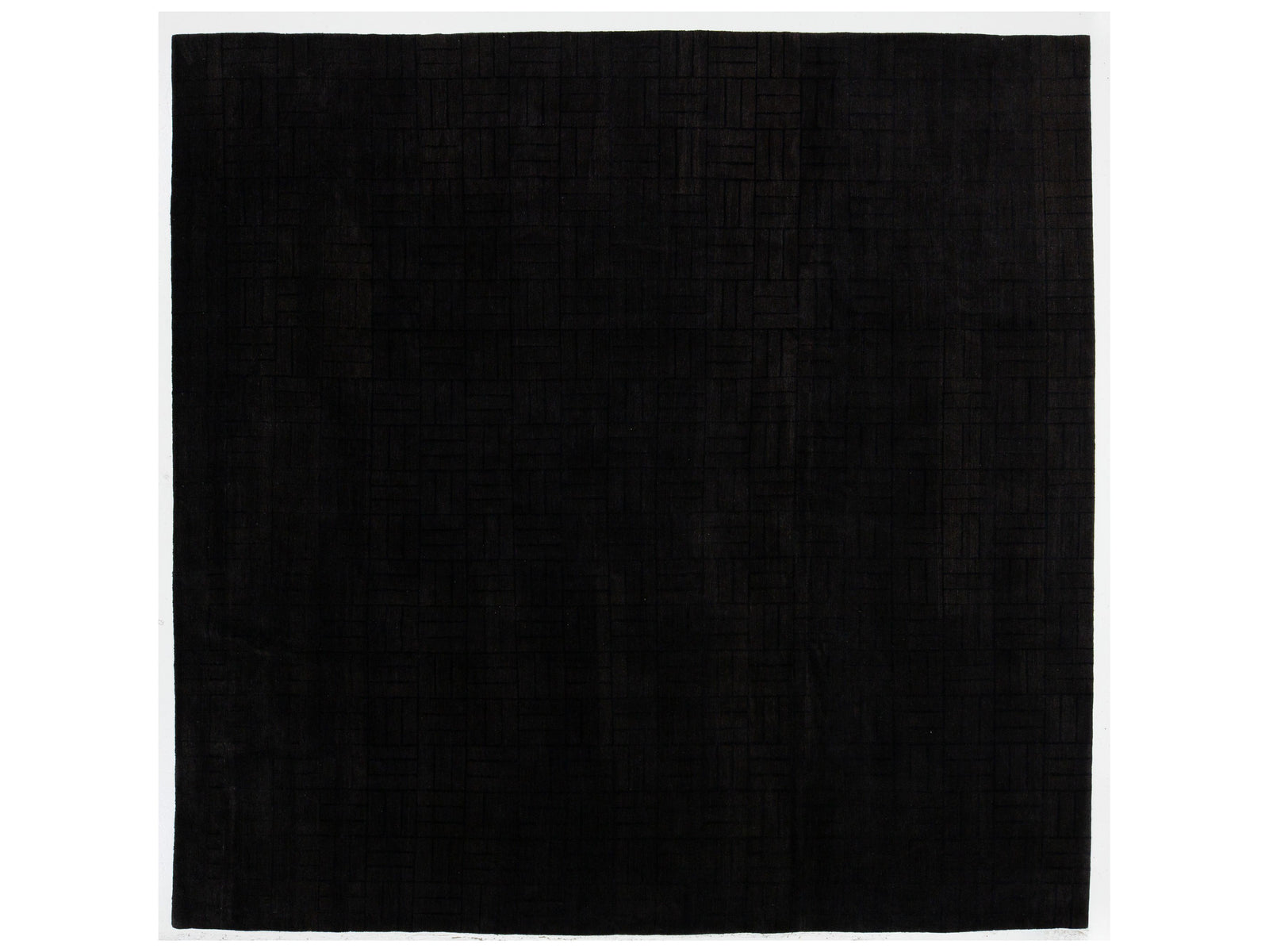 Modern Tibetan Wool and Silk Square Rug 10 X 10