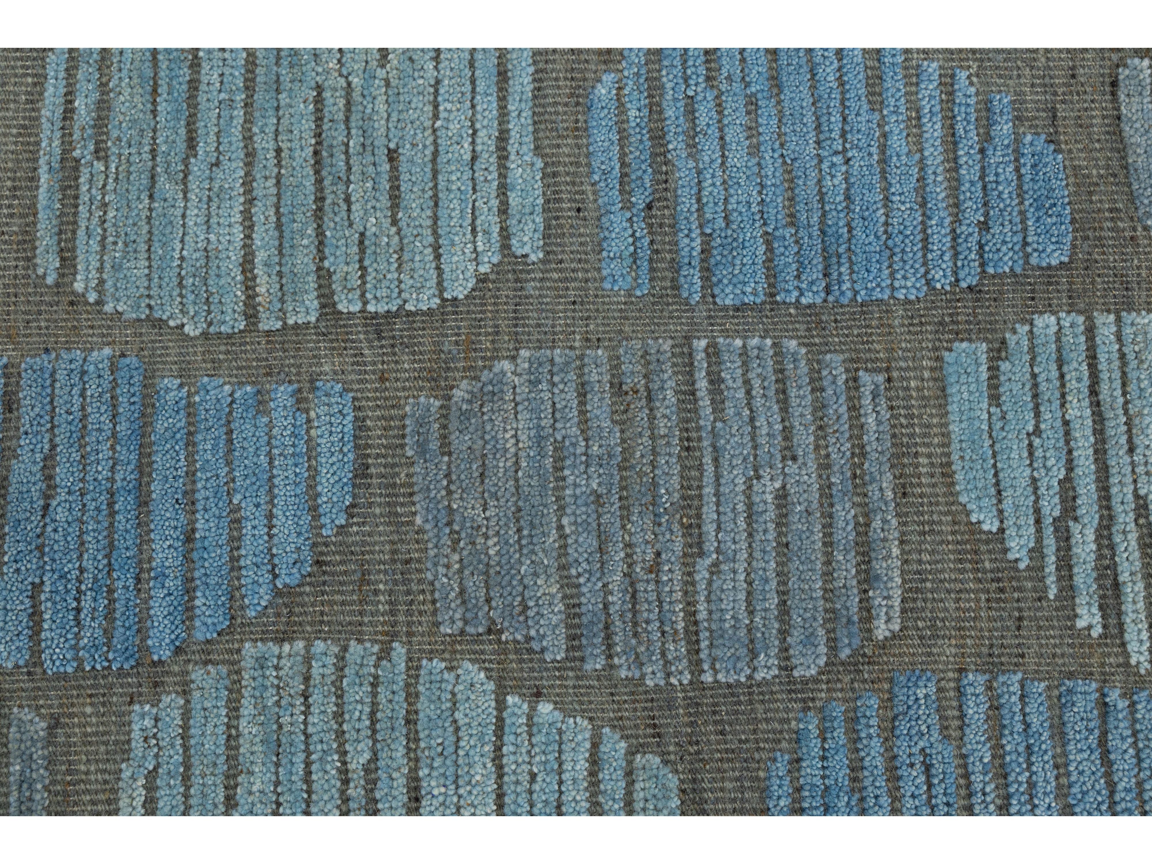 Modern Moroccan Wool Rug 12 X 15