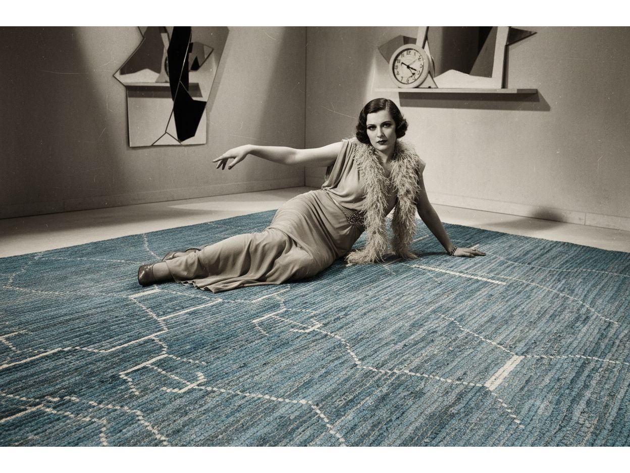 Modern Moroccan Wool Rug 10 X 14