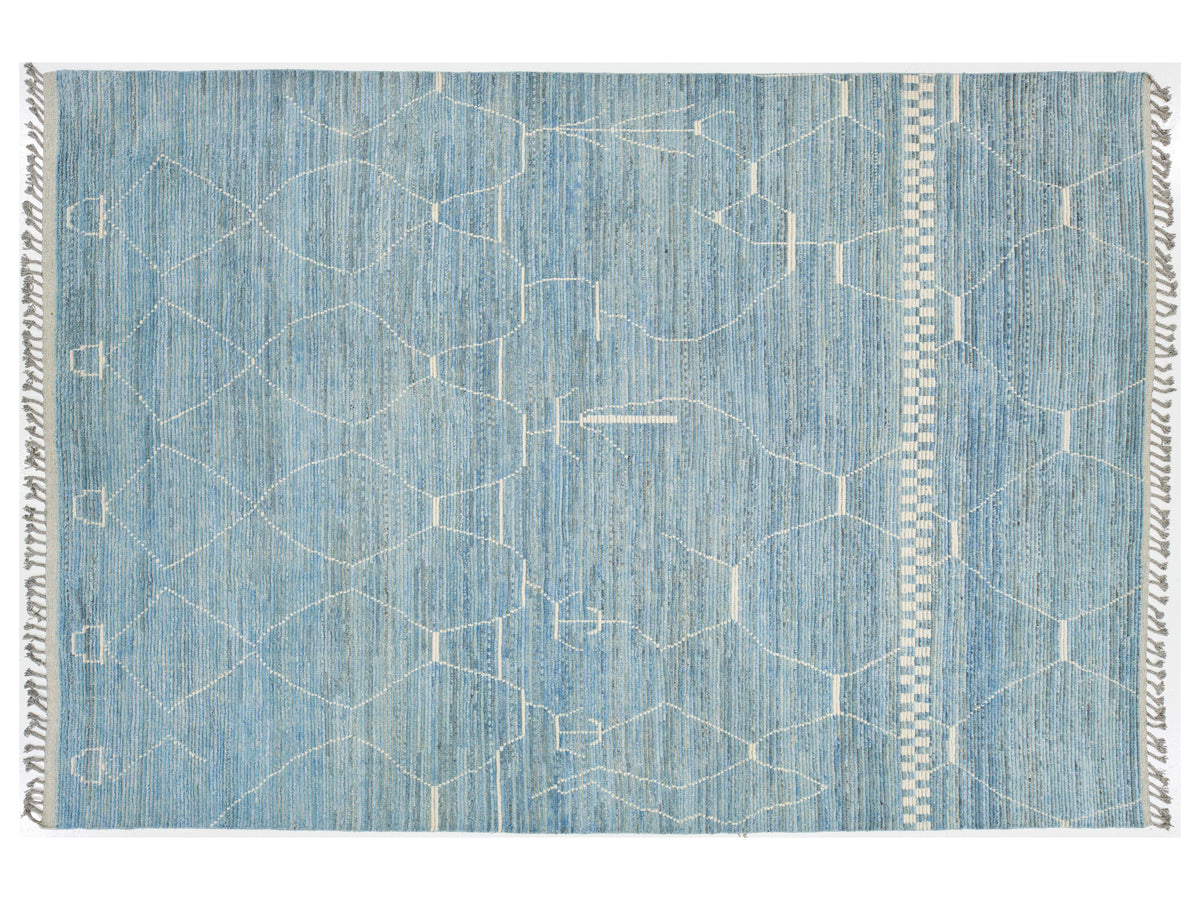 Modern Moroccan Wool Rug 10 X 14