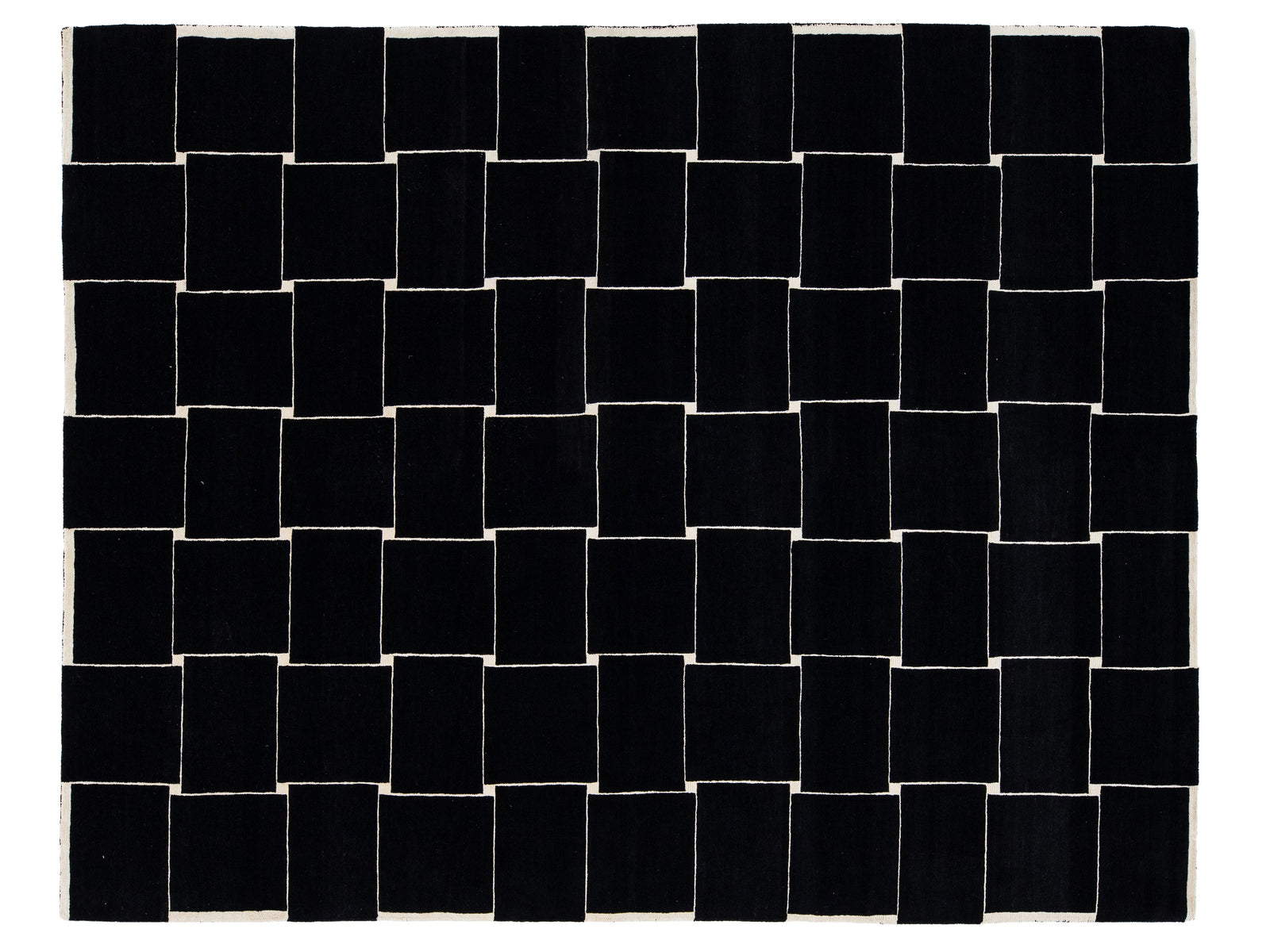 Modern Minimalist Wool Rug 8 X 10
