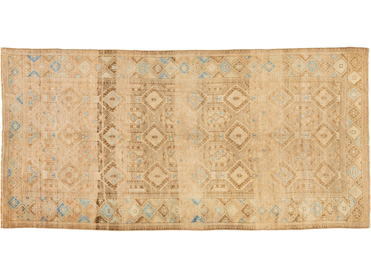 Antique Afshar Wool Runner 5 X 10