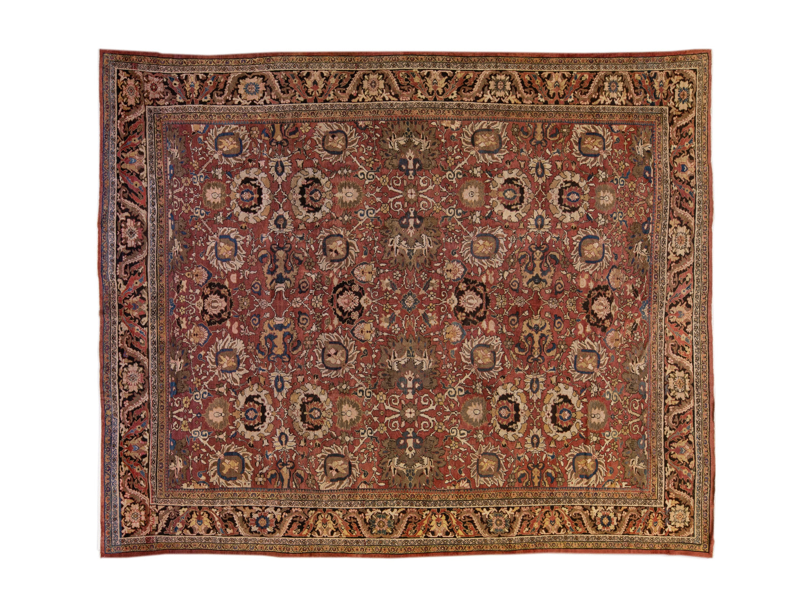 Antique Sultanabad Wool Rug 14 X 17