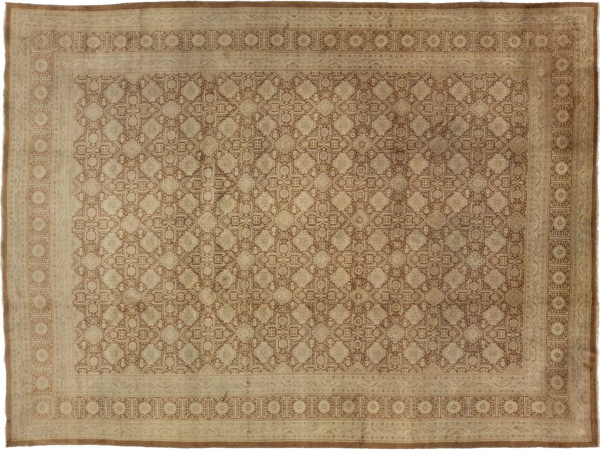 Antique Tabriz Wool Rug 10 X 13