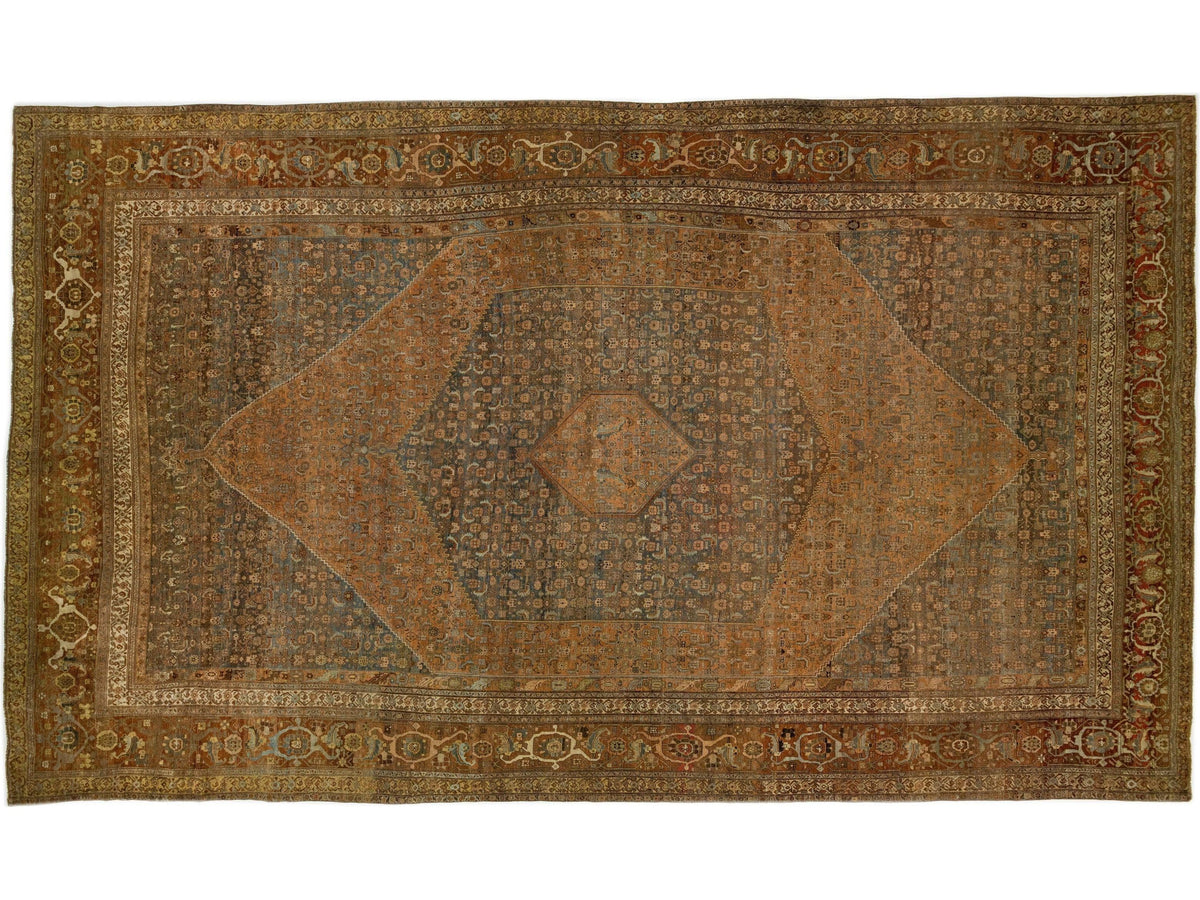 1900s Antique Bidjar Wool Rug 15 x 25