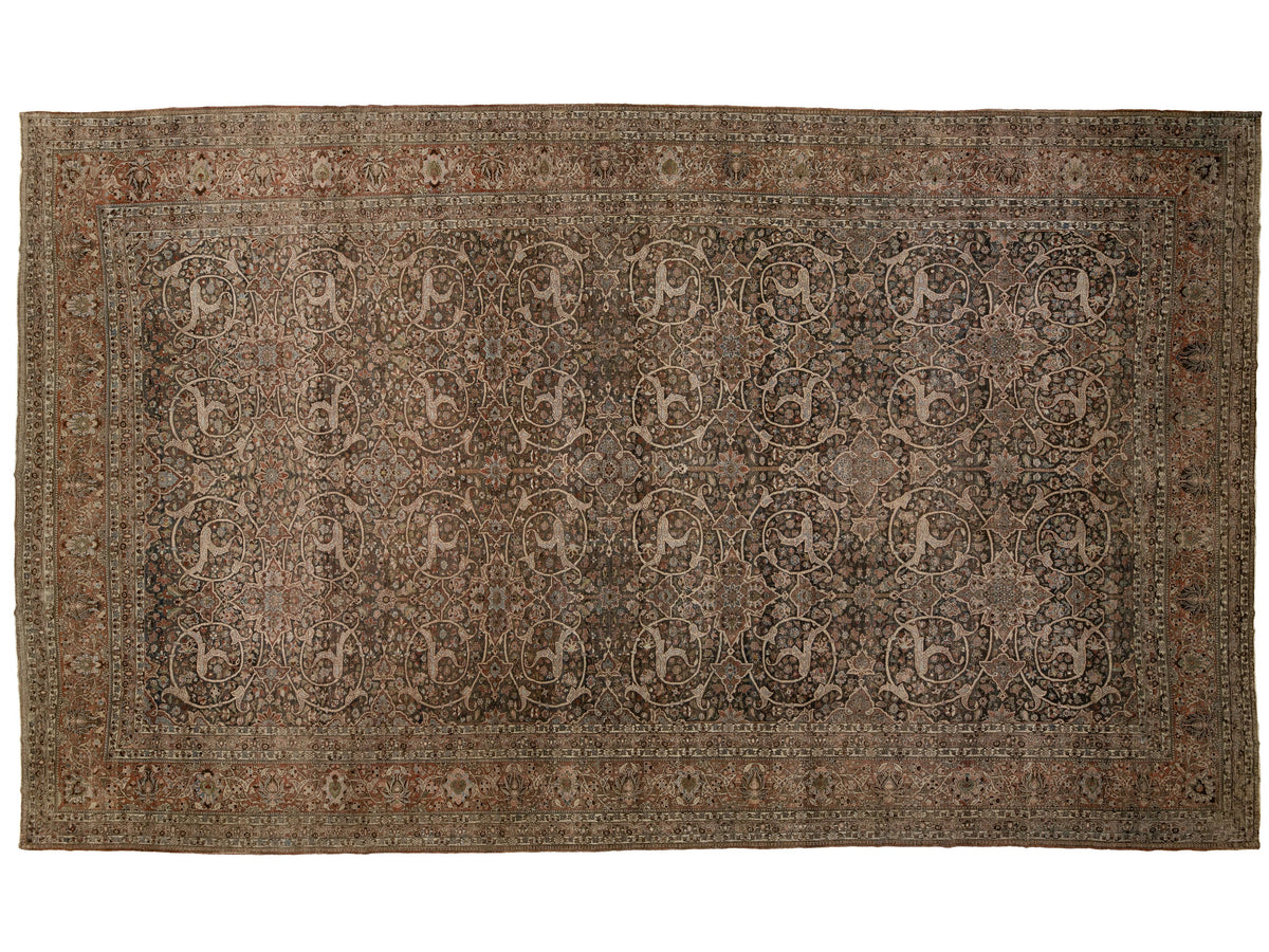 Antique Bakhtiari Wool Rug 14 X 24