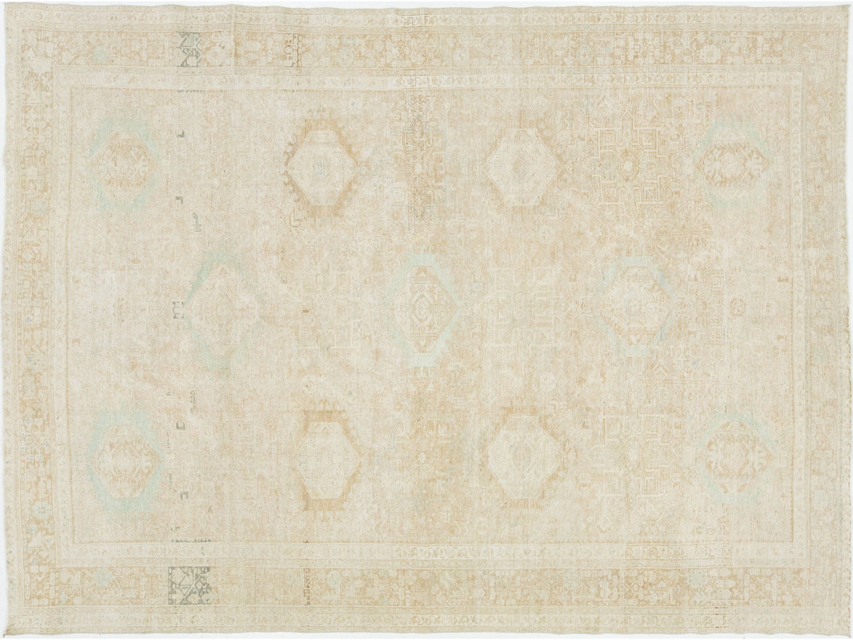 Antique Heriz Wool Rug 8 X 11