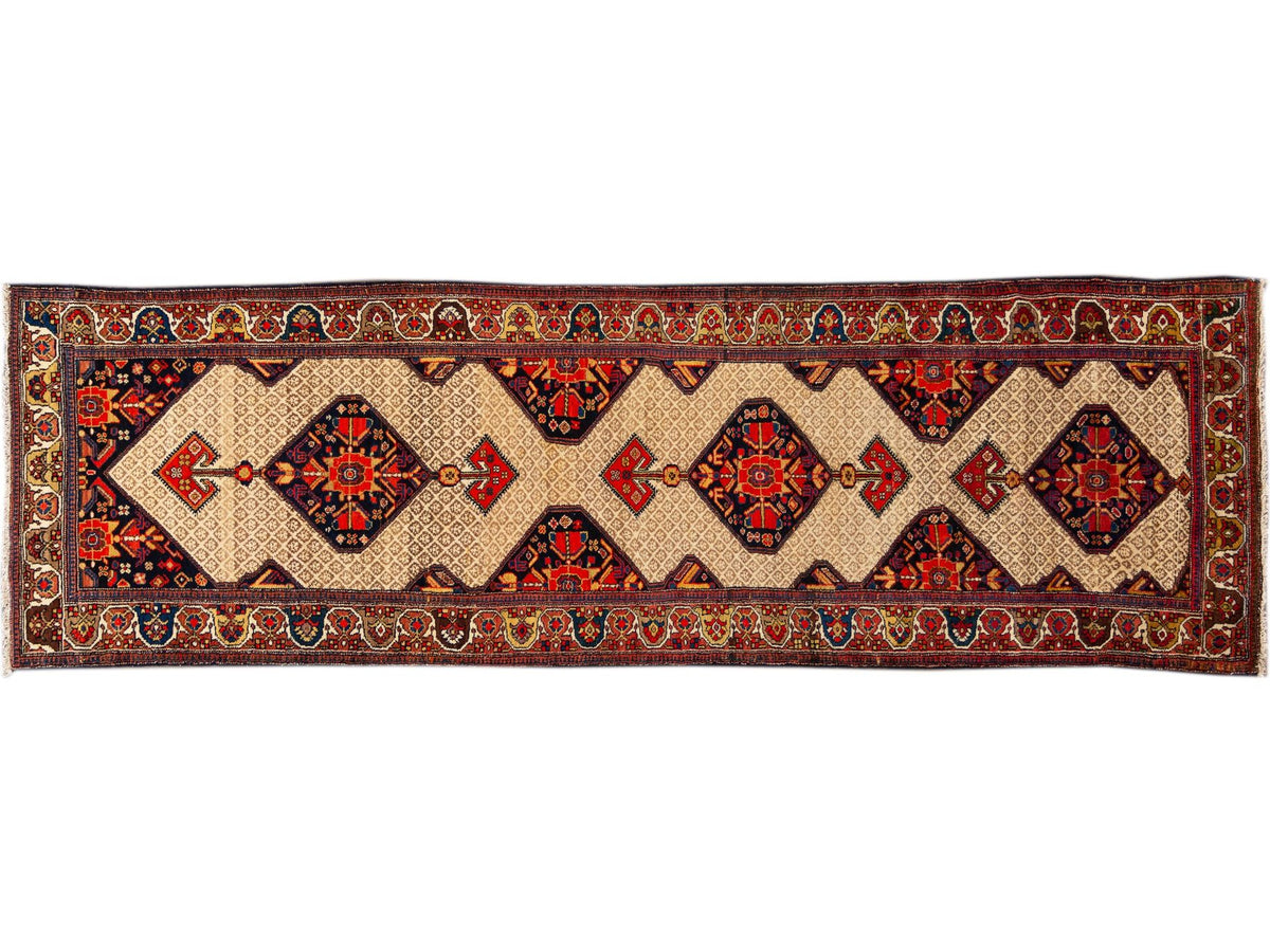 Antique Malayer Wool Runner 4 X 13