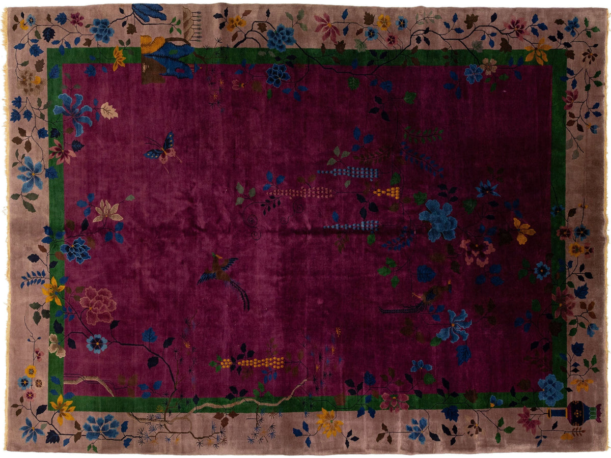 Antique Art Deco Chinese Rug 10 X 13