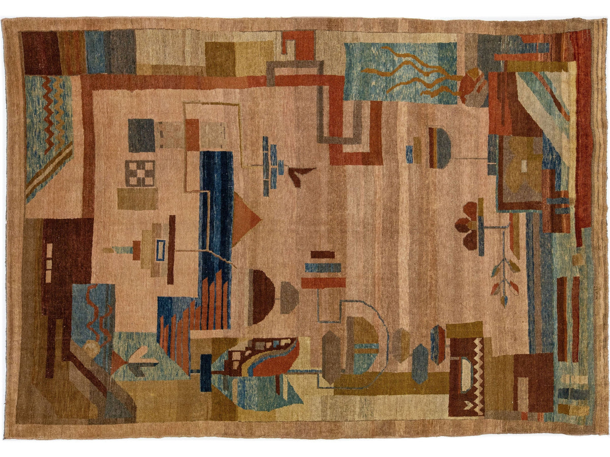 Vintage Arts Deco Wool Rug 8 X 11
