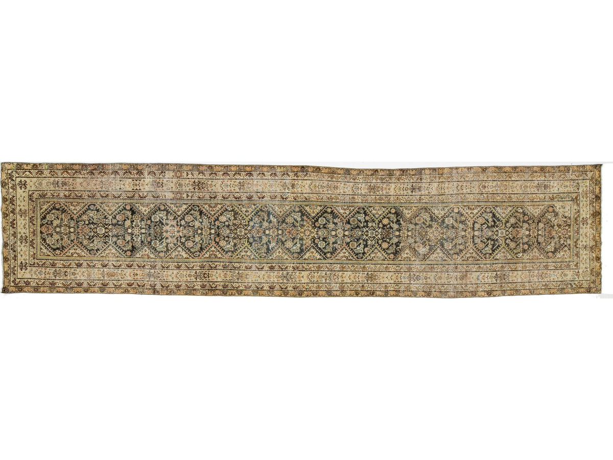 Antique Malayer Wool Runner 4 X 16