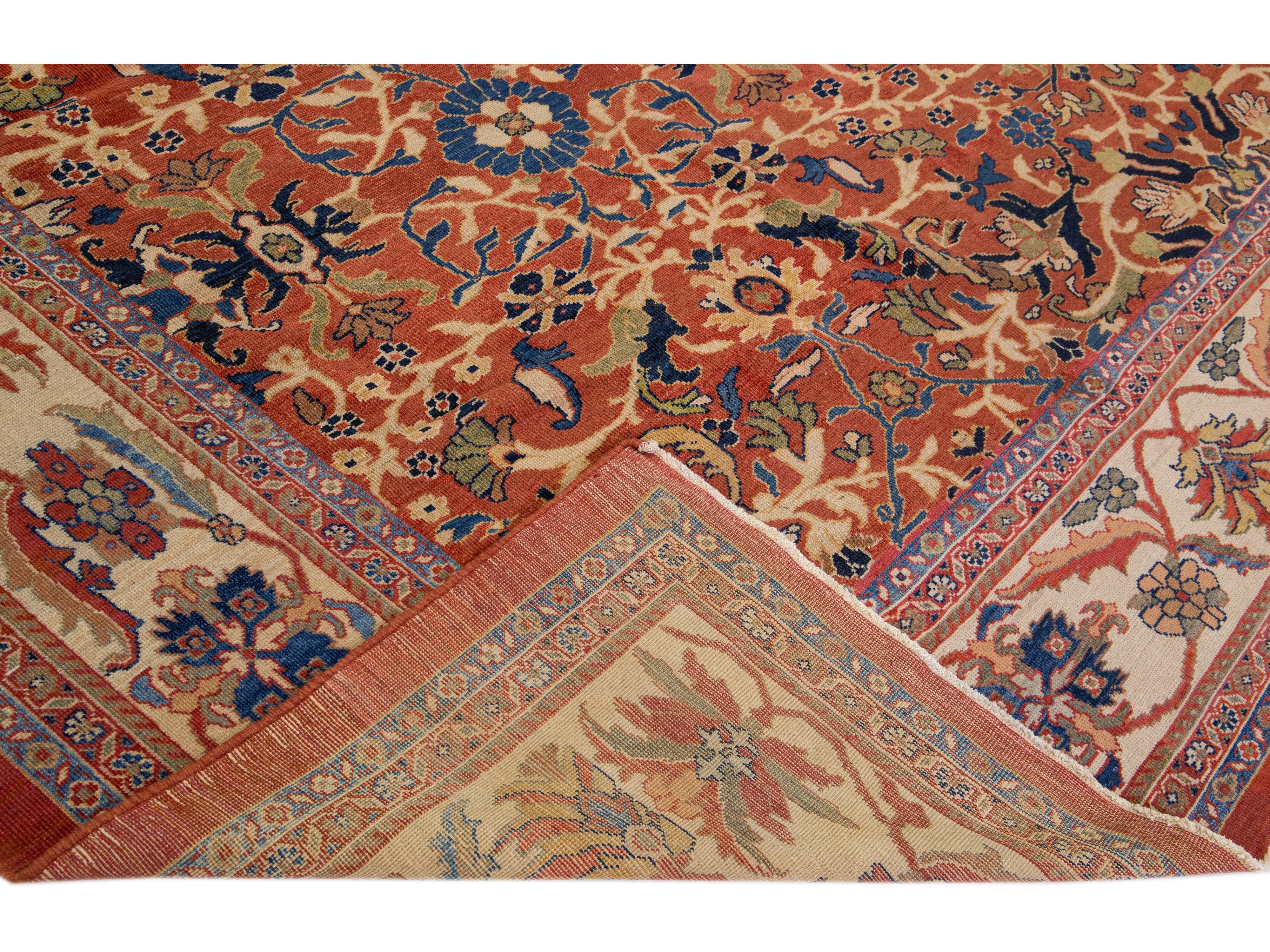 Antique Sultanabad Wool Rug 15 X 15