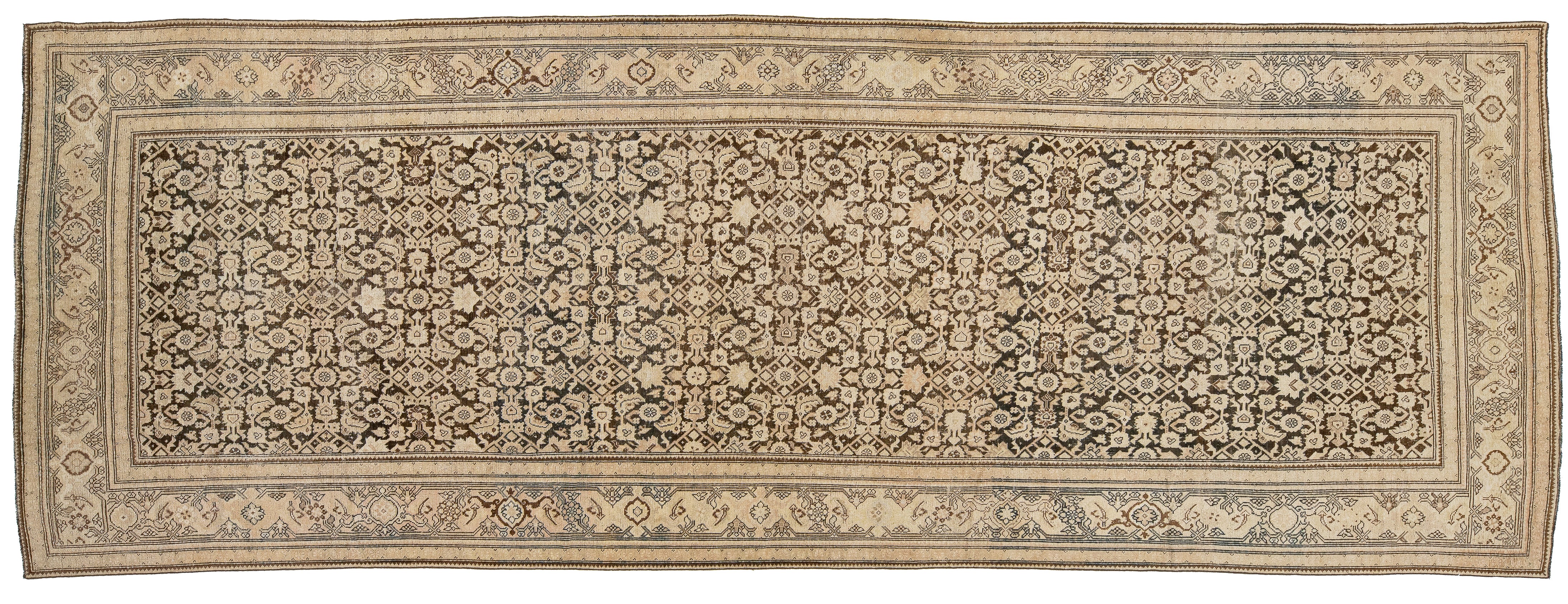 Antique Malayer Wool Runner 7 X 19