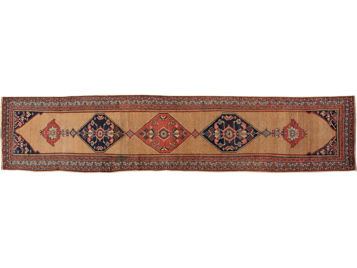 Antique Bidjar Wool Runner 4 X 17