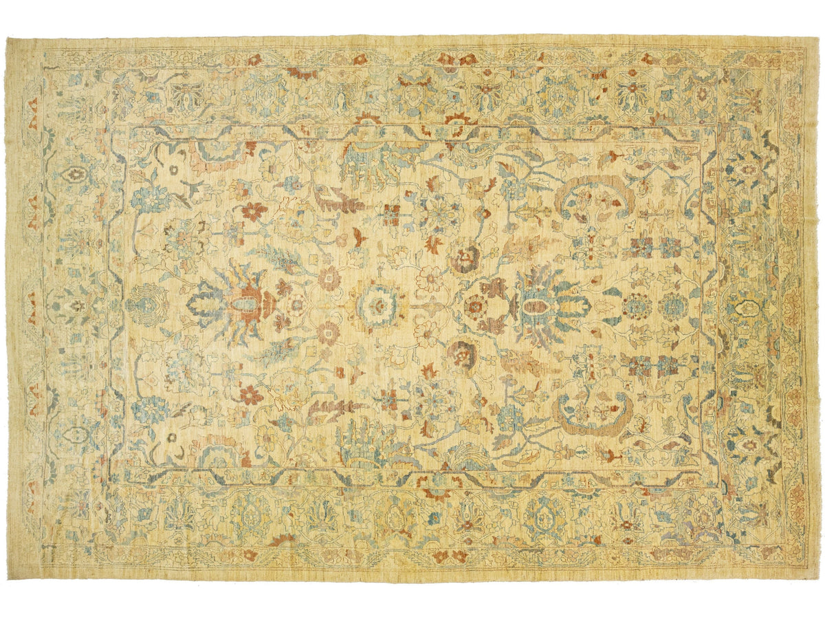 Modern Sultanabad Wool Rug 14 X 21