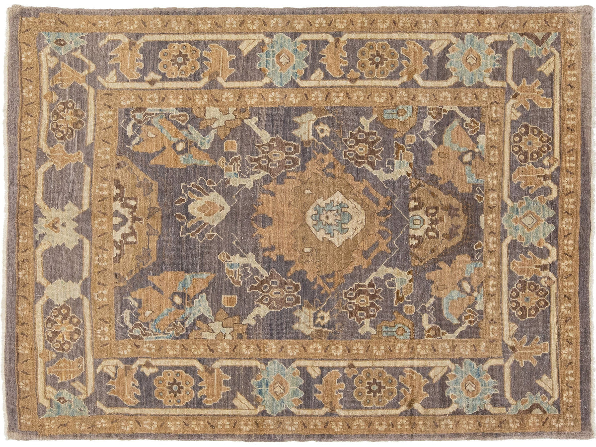Modern Sultanabad Wool Rug 5 X 7