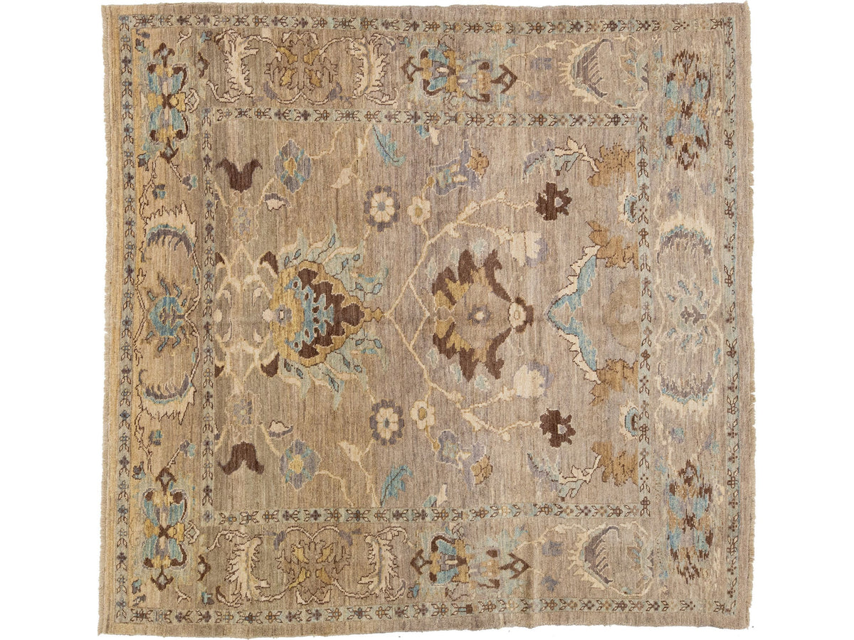 Modern Sultanabad Wool Rug 8 X 8