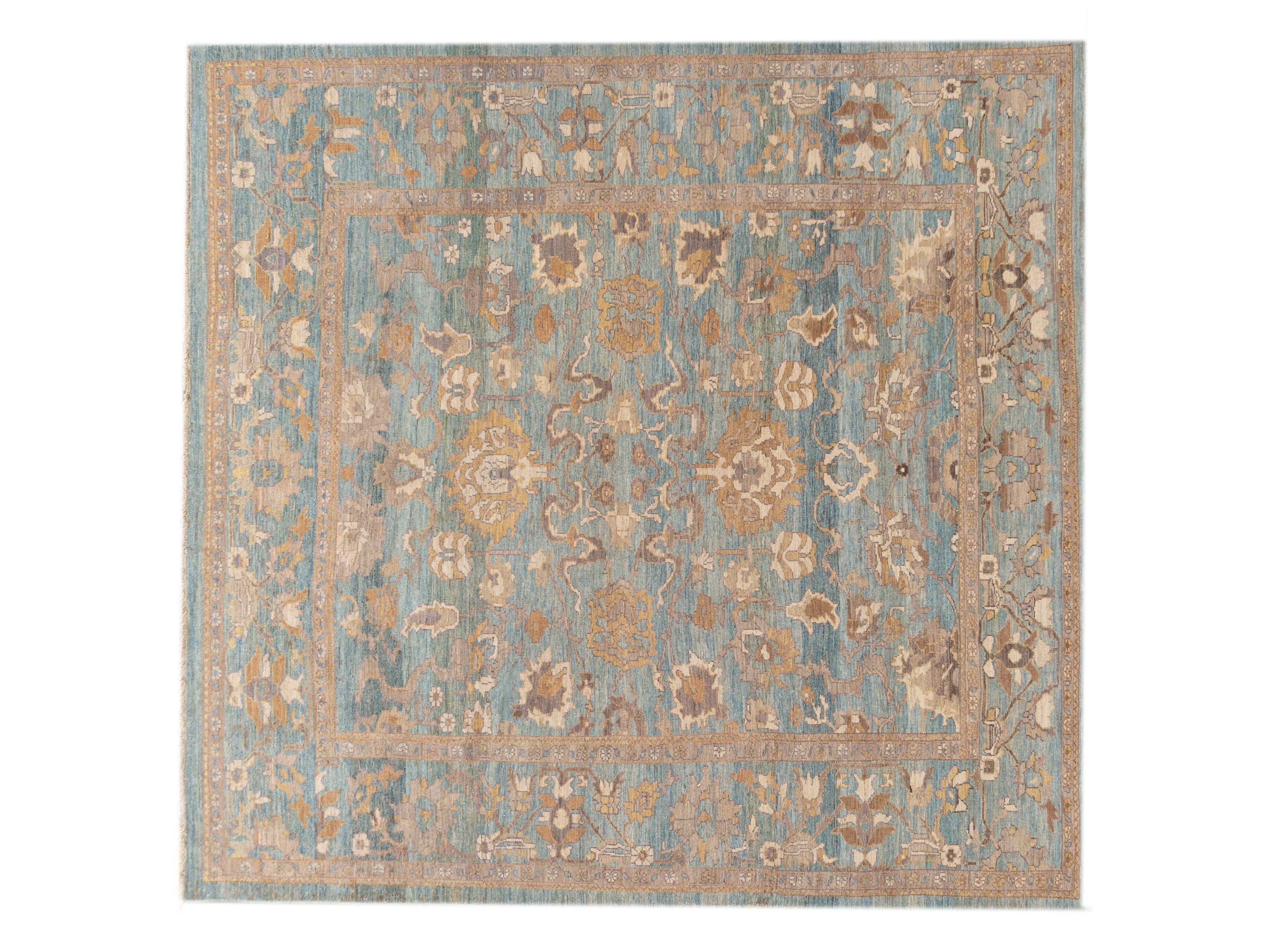 Modern Sultanabad Wool Square Rug 10 X 10