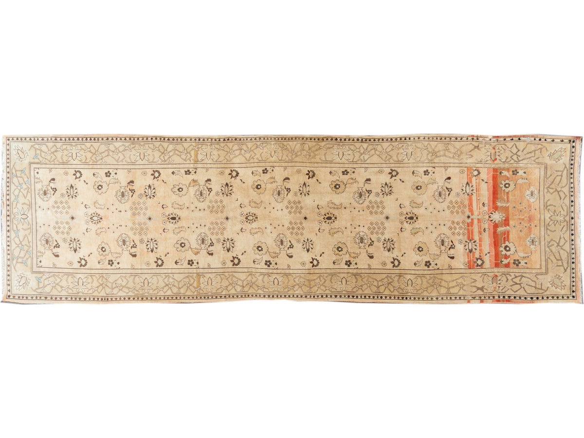 Antique Agra Wool Long Runner 7 X 24