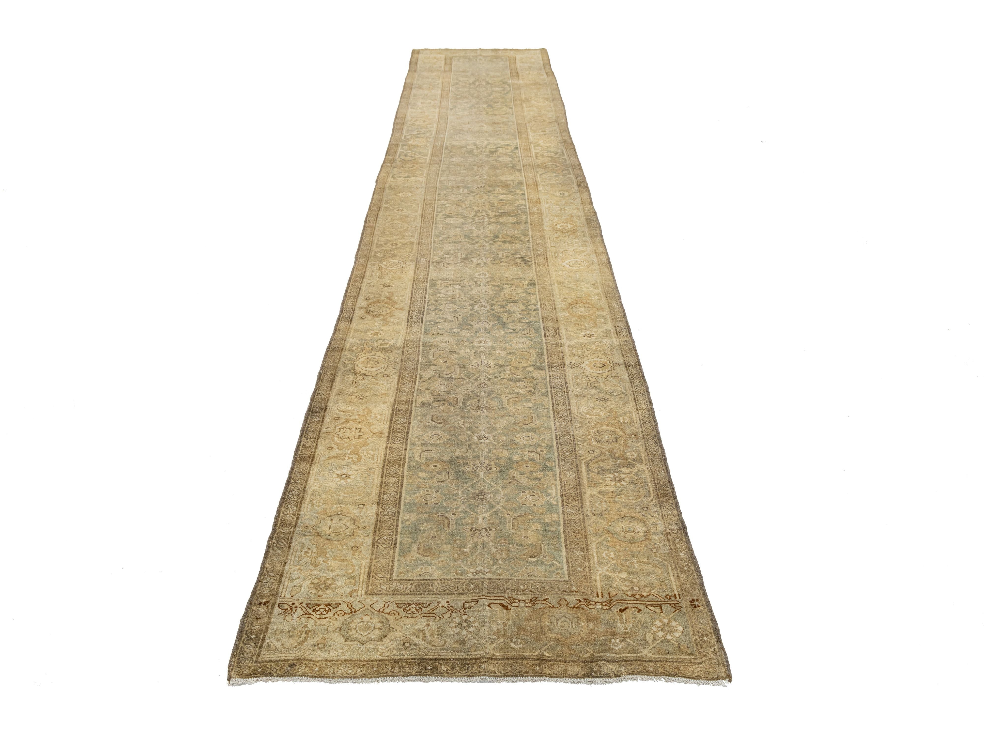 Antique Malayer Wool Runner Rug 4 X 17