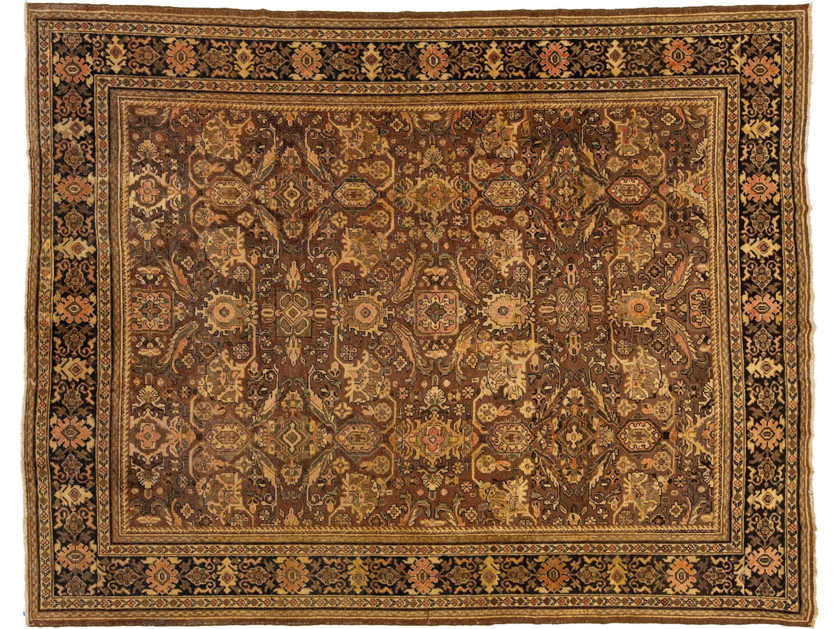 Antique Mahal Wool Rug 9 X 12