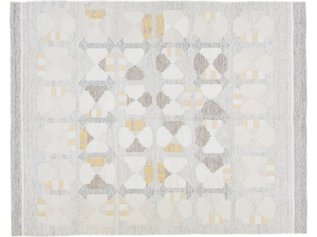 Modern Swedish Wool Rug 9 X 12