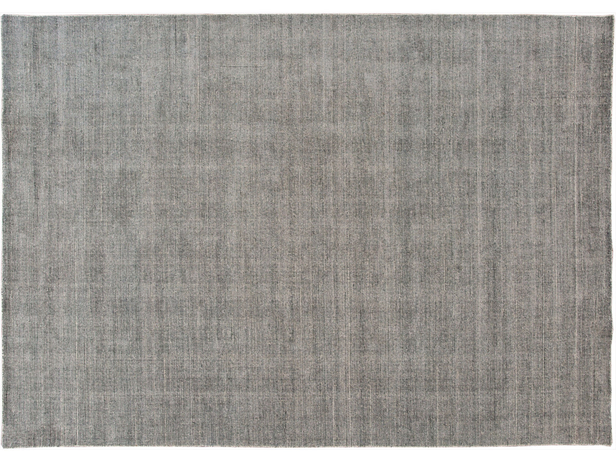 Modern Bamboo & Silk Groove Rug 10 X 14