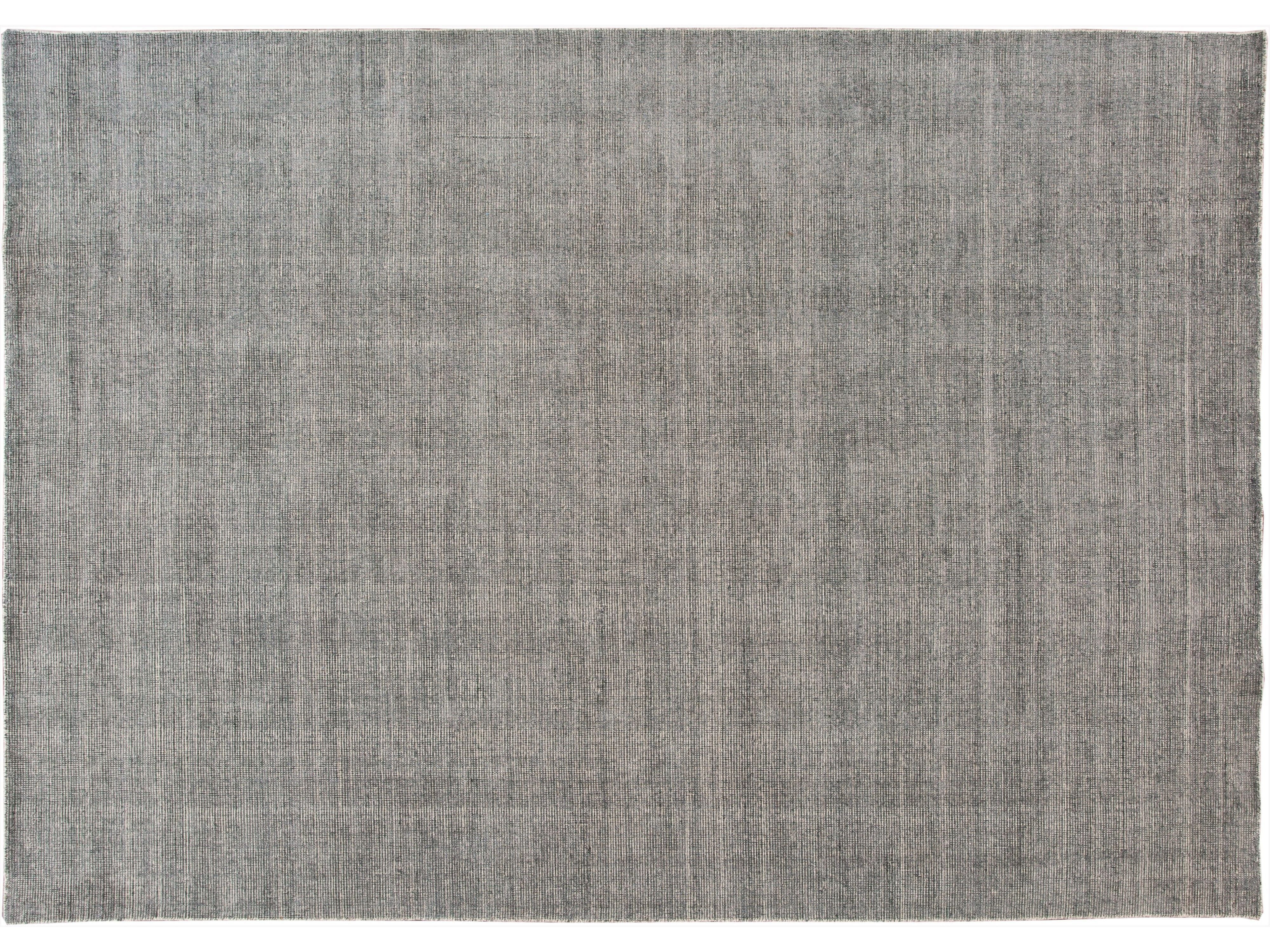 Modern Bamboo & Silk Boho Rug 10 X 14