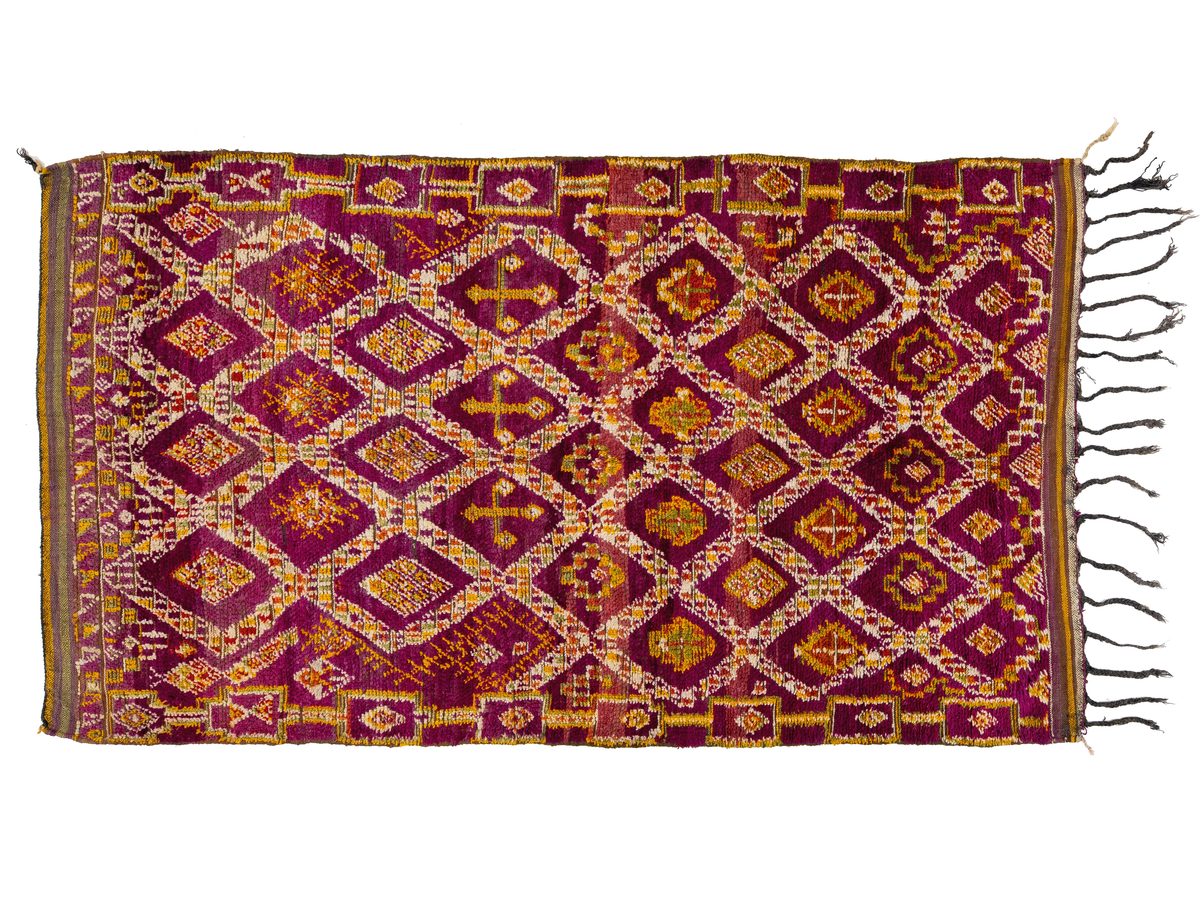 Vintage Tribal Moroccan Wool Rug 5 X 9