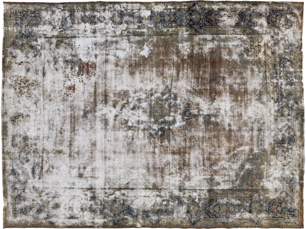Antique Kerman Wool Rug 10 X 13