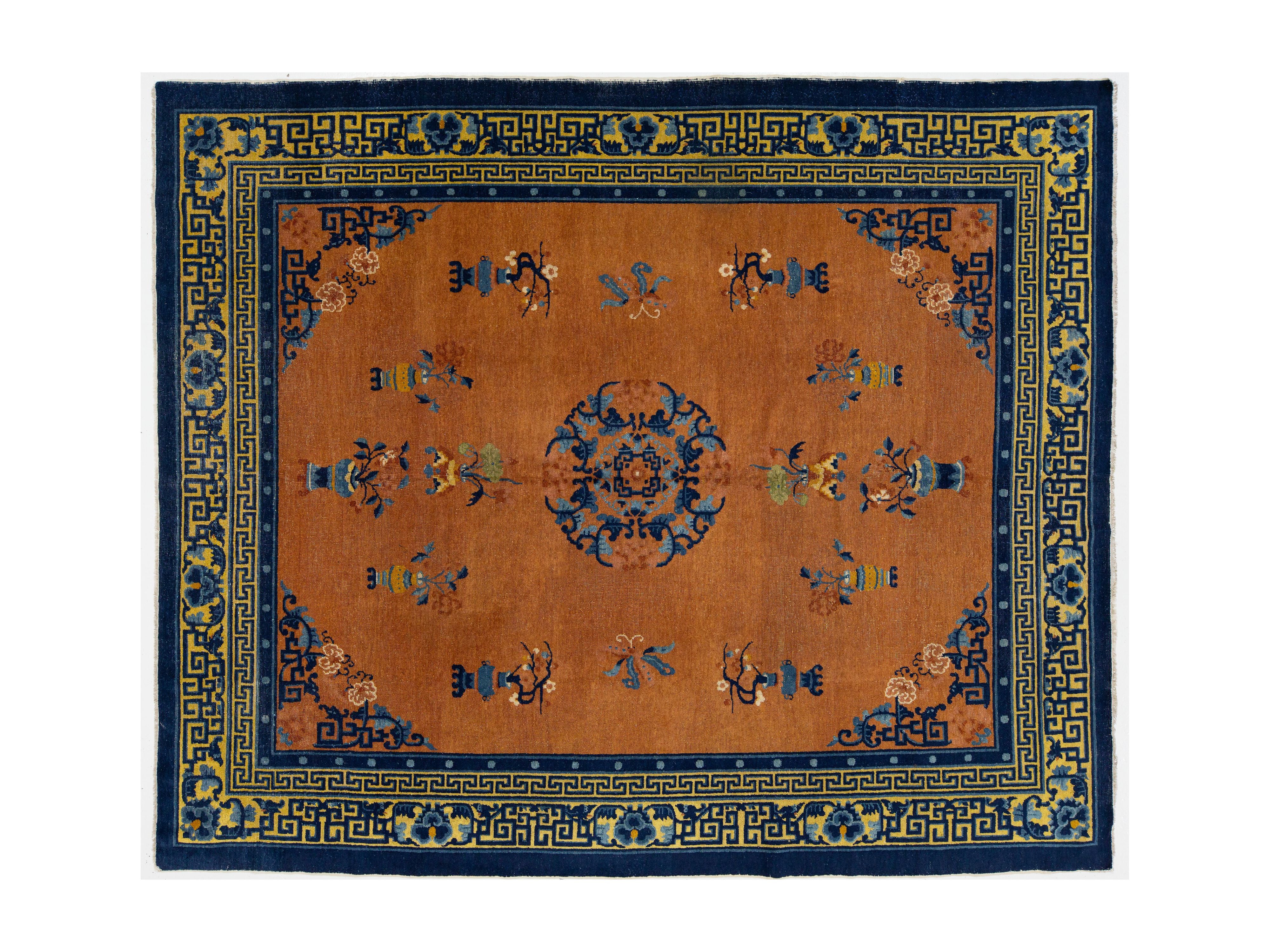 Antique Art Deco Chinese Rug 8 X 10