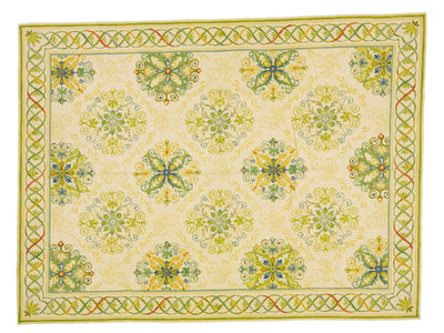 Vintage  Portuguese Aubusson Wool Rug 9 X 12