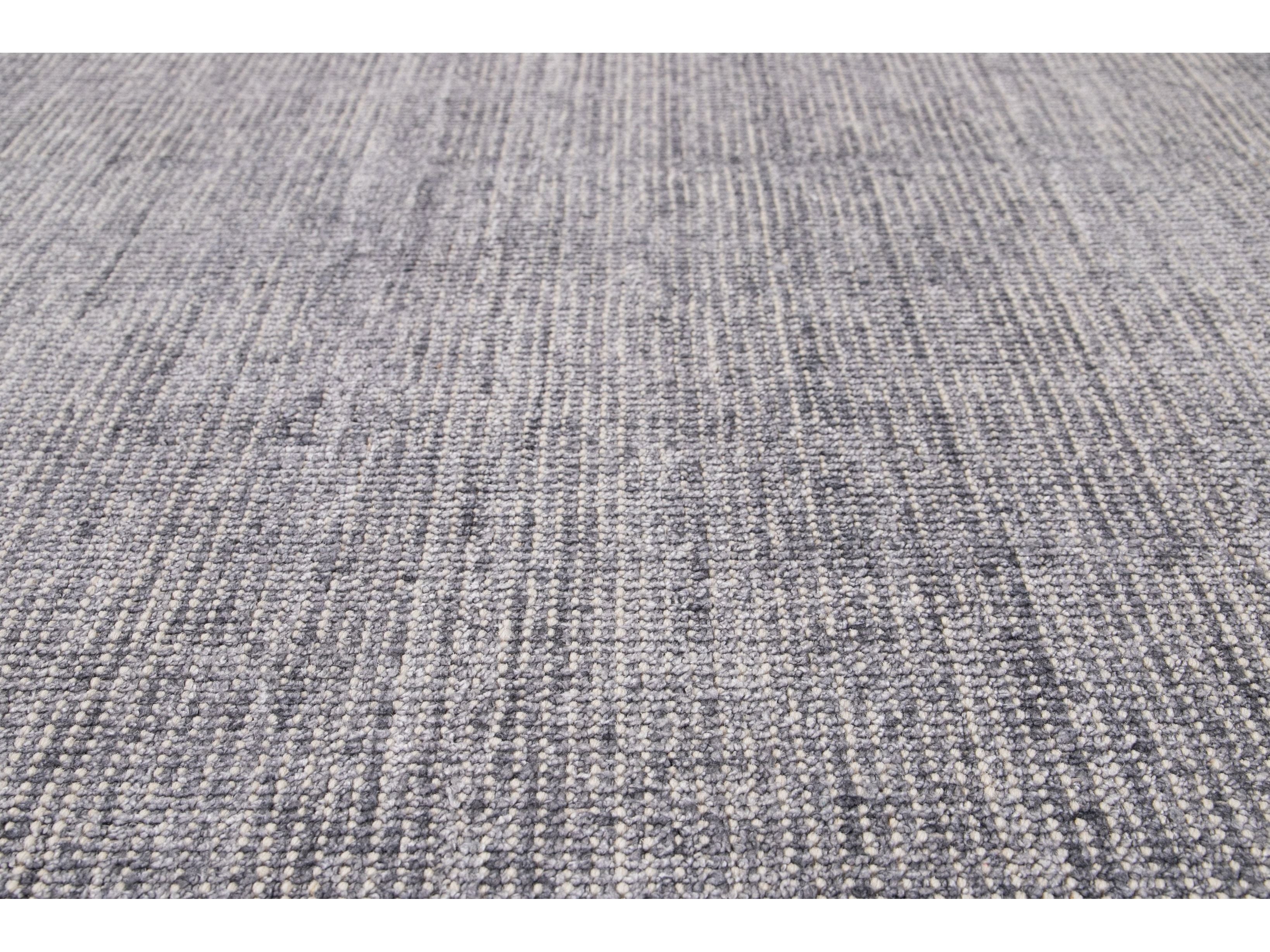Modern Bamboo & Silk Boho Rug 10 X 14