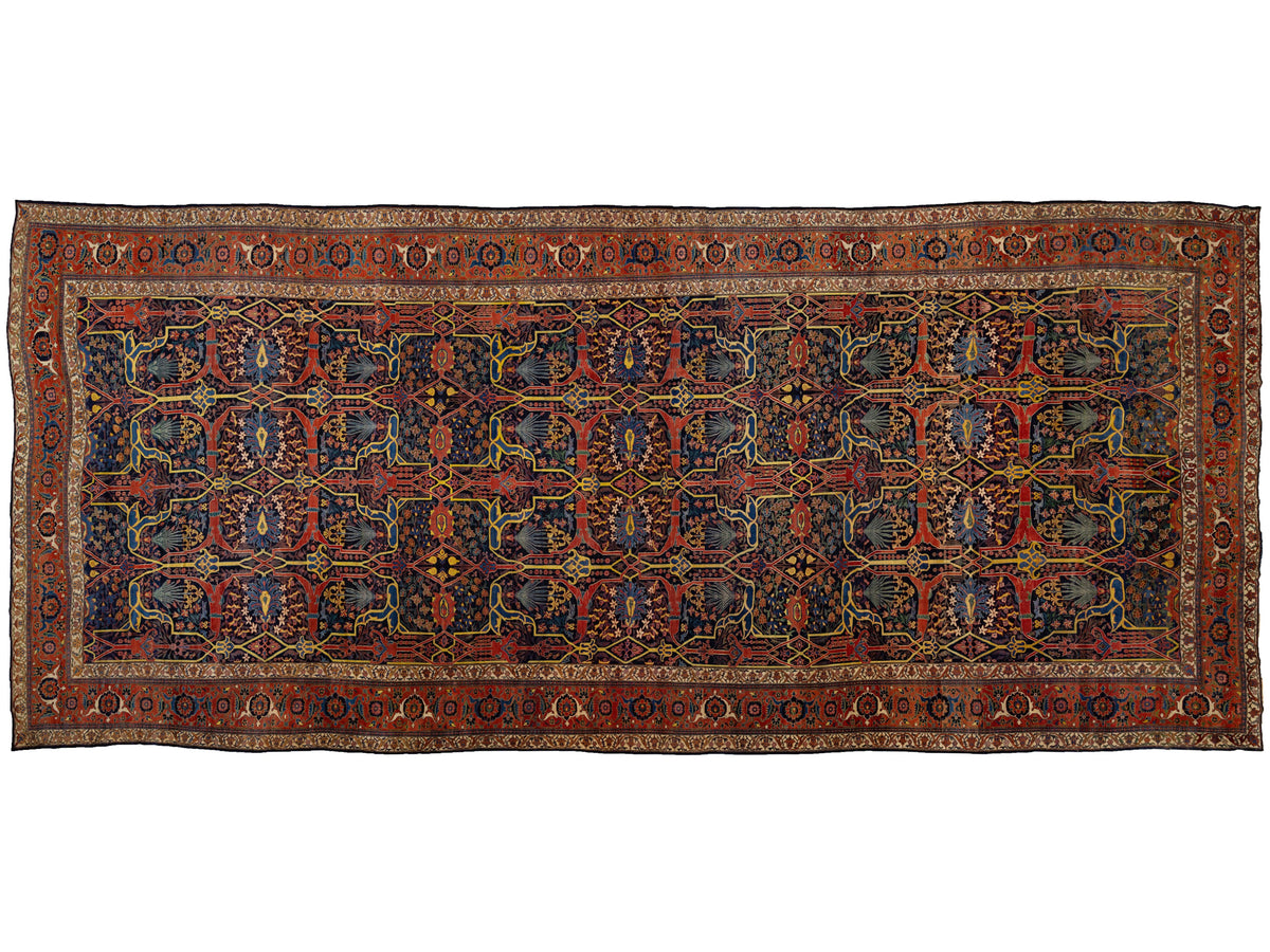 Antique Bidjar Oversize Wool Rug 19 X 41