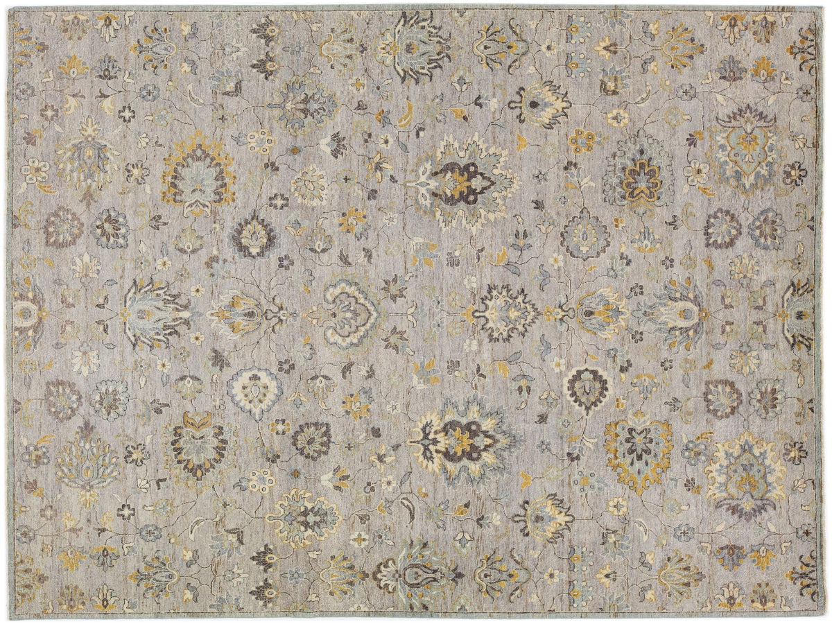 Modern Tabriz Wool Rug 9 X 12