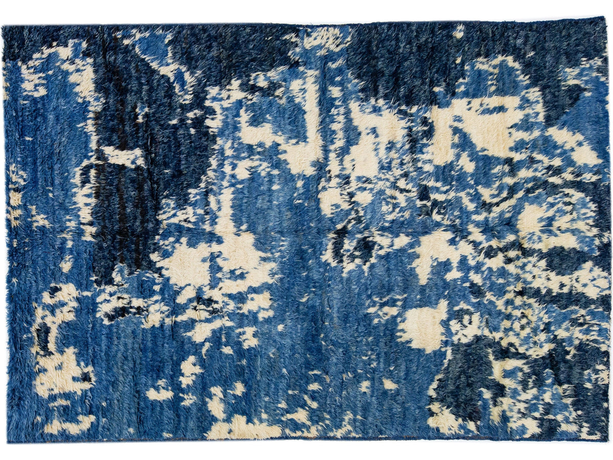 Modern Moroccan Wool Rug 7 X 10