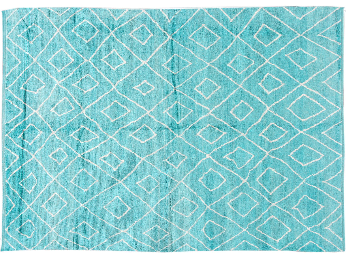 Modern Moroccan Wool Rug 9 X 13